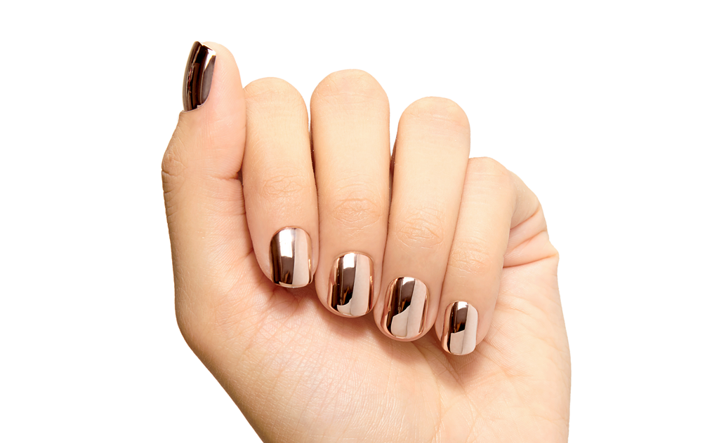 Marmalade Nails Rose Gold | Square Chrome Press-on Nails