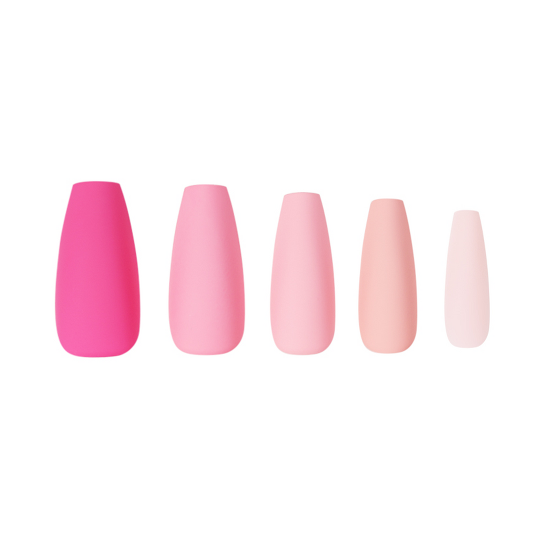 Matte Pink Array Coffin Nails | Marmalade Posh – Marmalade Nails